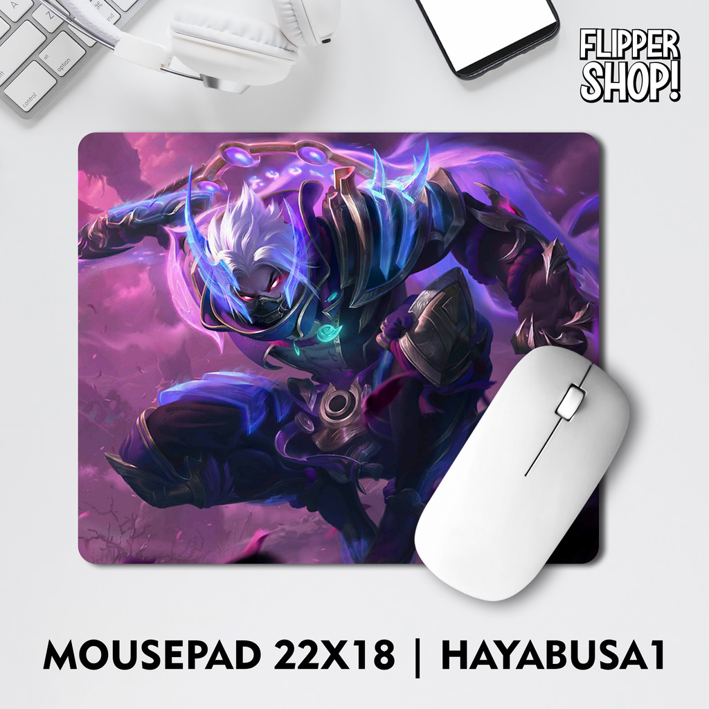 Hayabusa Mobile Legends Game Hero Motif Flipper Mousepad - แผ่นรองเมาส์กันลื่น 18x22