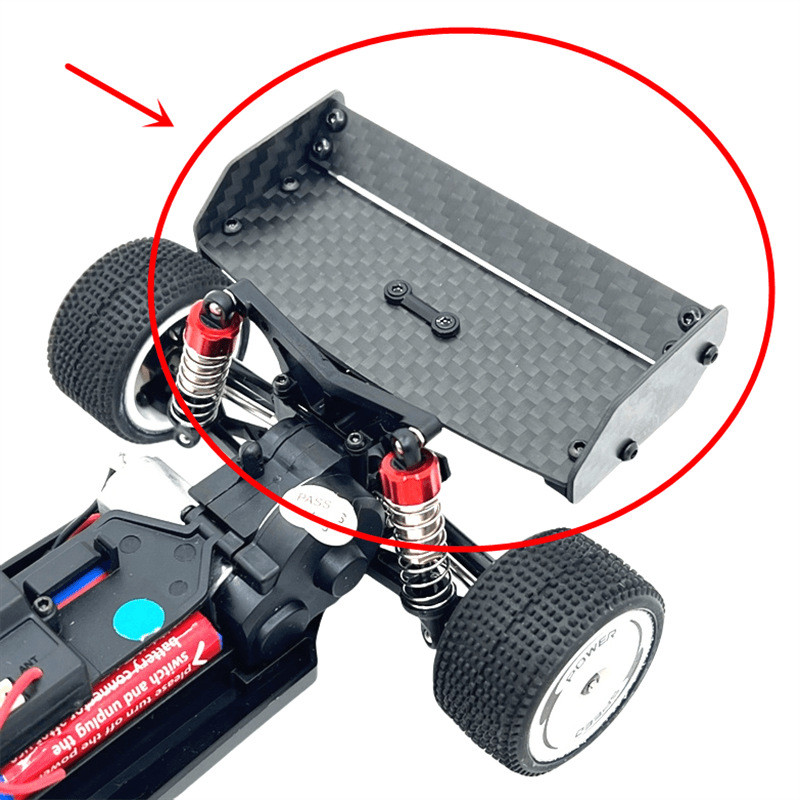 สปอยเลอร์หลังปีกหางคาร์บอนไฟเบอร์สําหรับwltoys 1/24 244016 LOSI 1/24 ไมโคร-บี