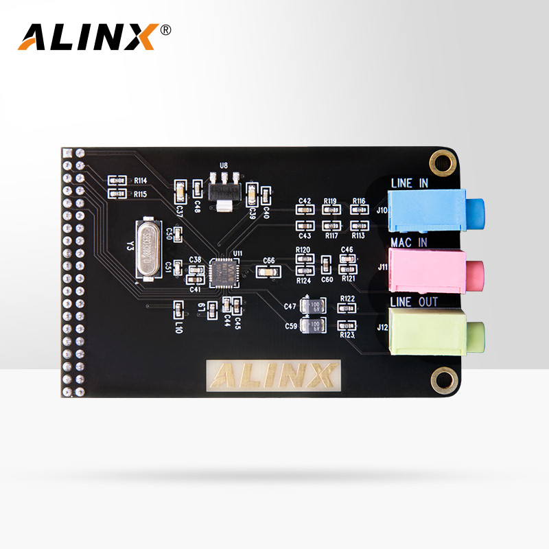 ALINX สีดําทองการจับคู่โมดูลคอลเลกชันเสียง WM8731 AN831 ไม่มี FPGA Development Board