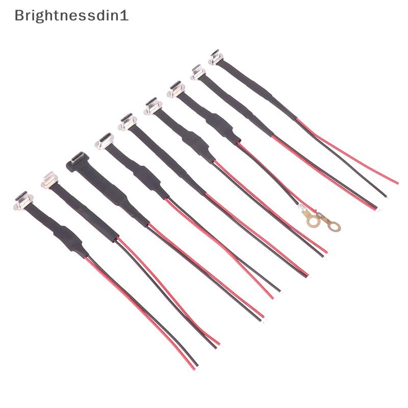 [Brightnessdin] Type-C USB Connector FPC 2Pin 3Pin W/ Resistor R1 Soft Flat Cable สายชาร์จชาย Fast C