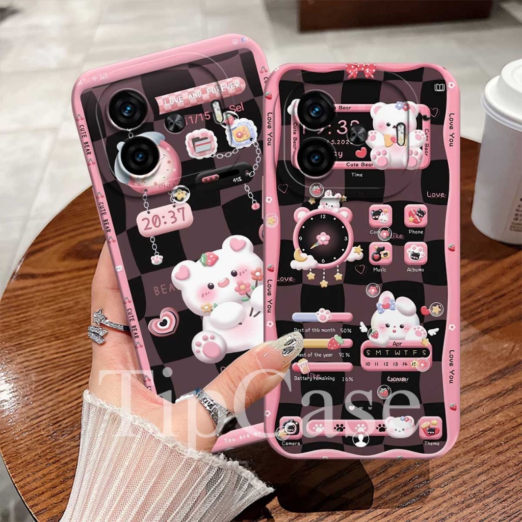 เคส Vivo Iqoo Z9 - Iqoo Z9 Turbo 5G / Iqoo Z7X / Iqoo Z7 Case Protect Camera Motif หมีน่ารัก