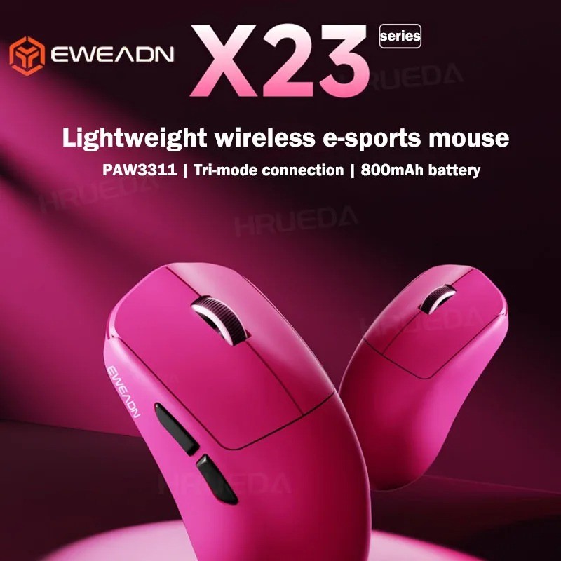 EWEADN X23 Series เมาส์ Esports ไร้สาย 3 โหมดบลูทูธ/2.4G/แบบมีสายน้ําหนักเบา PAW3395 1KHz สําหรับเมา