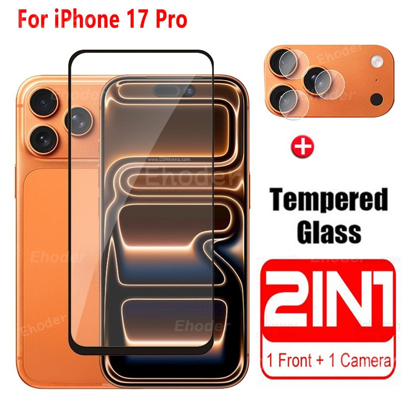 กระจกนิรภัยสําหรับ iPhone 17 Pro Max 17Ari 4G 5G 2025 ป้องกันหน้าจอคลุมทั้งหมดฟิล์มป้องกันโทรศัพท์สํ