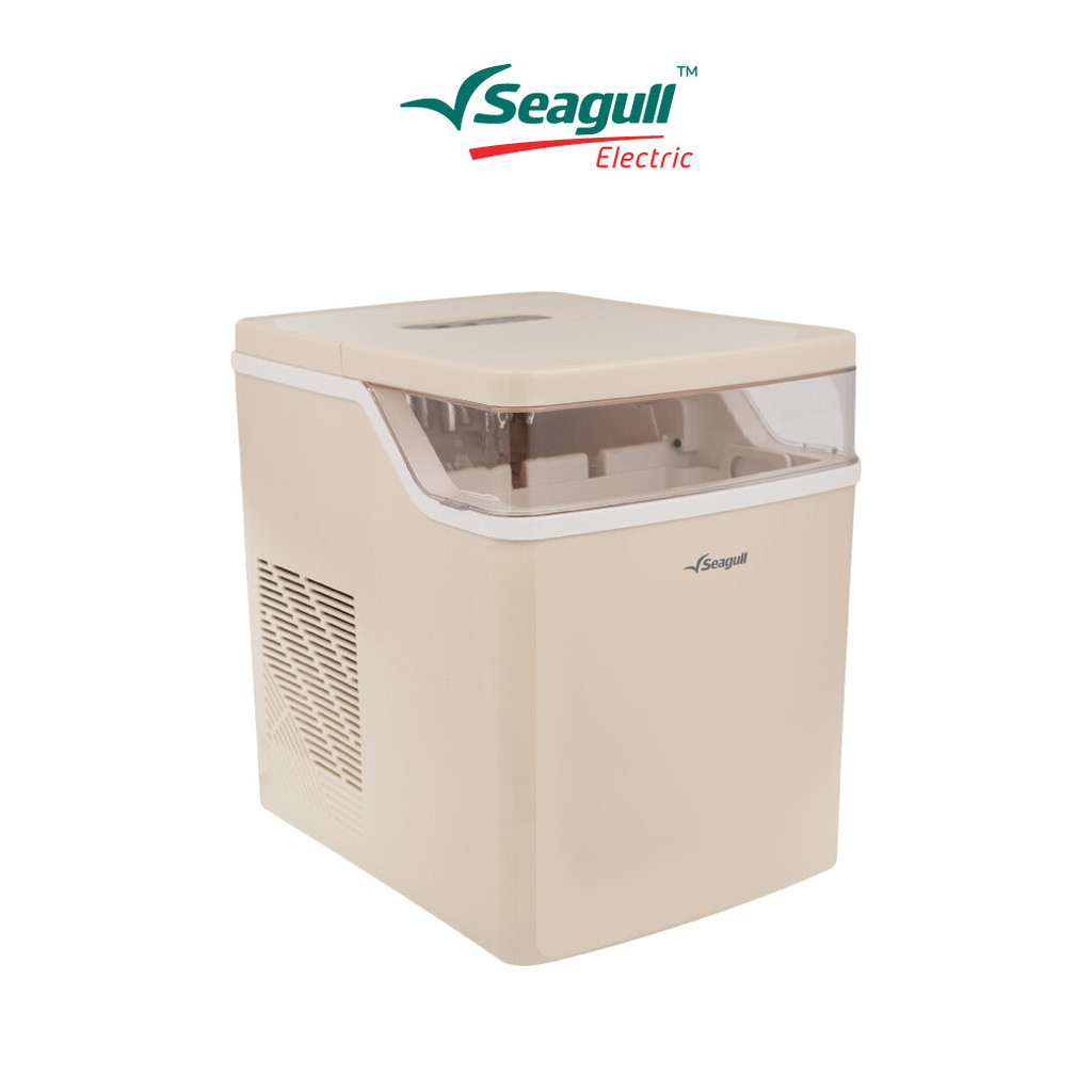 Seagull เครื่องทำน้ำแข็งอัตโนมัติ 1.5 ลิตร (ครีม) ทำน้ำแข็งเร็วใน 6 นาที พร้อมระบบทำความสะอาดอัตโนมัติ Ice Maker 1.5 L