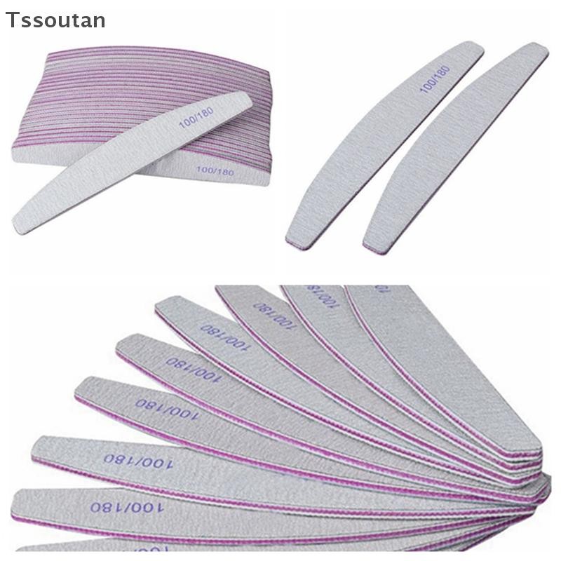 [TSST] 1/5PCS เล็บขัดแฟ้มบัฟเฟอร์บล็อกทําเล็บมือเล็บเท้าเครื่องมือ UV Gel TAN