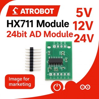 HX711 โมดูลแปลงสัญญาณ AD 24-bit ขนาดเล็ก แม่นยำสูง สำหรับเซ็…
