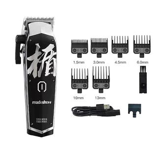 Madeshow M10 + Professional ตัดผมตัดผม 0 มม.หัวล้านTrimmer 2200mAh 7000 RPM FinishingผมClipperสําหรับMan Madeshow M11