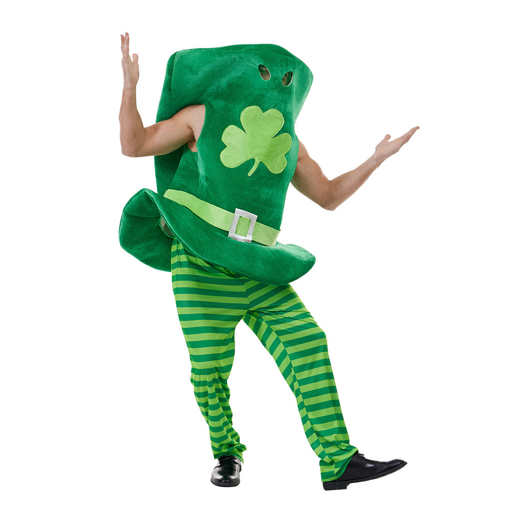Irish San Patrick High Hat เครื่องแต่งกาย Four-leaf Clover Party เครื่องแต่งกาย 9.18