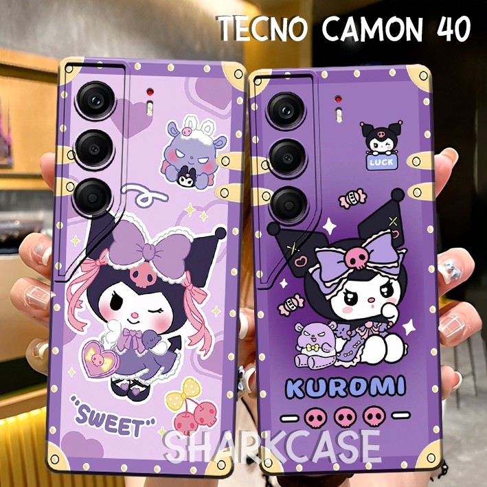HP [SHARK CASE] Softcase Tecno Camon 40 4G / Tecno Camon 40 Pro 4G / 5G 2025 - Kuromi Sanrio Frame M