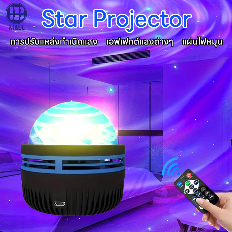 ไฟโปรเจคเตอร์ตกแต่งห้อง
 ไฟโปรเจคเตอร์ Mini  ตามเสียงจังหวะดนตรี LED RGB ไฟตกแต่งห้องนอน