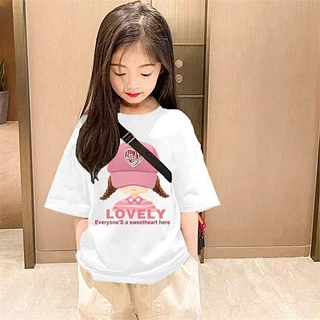 จัดส่งอย่างรวดเร็วและจัดส่งในประเทศไทยเสื้อเด็กผู้หญิงแฟชั่นน่ารักสไตล์เกาหลีรุ่นใหม่สําหรับเด็ก เสื้อยืดเด็ก