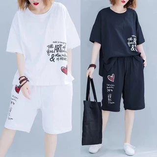 no1shop “ เทรนด์เกาหลี ชุด 2 ชิ้น”เสื้อผ้าแฟชั่นกีฬาลำลองสำหรับผู้หญิง ชุดเซต 2ชิ้น
