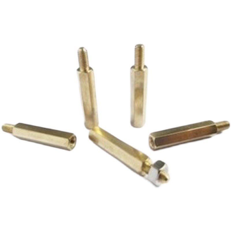 คอลัมน์ทองแดงคอลัมน์ทองแดงเดี่ยวหกเหลี่ยม PCB คอลัมน์แยก M3x20mm+6 (พร้อมน็อต) (10 ชุด)