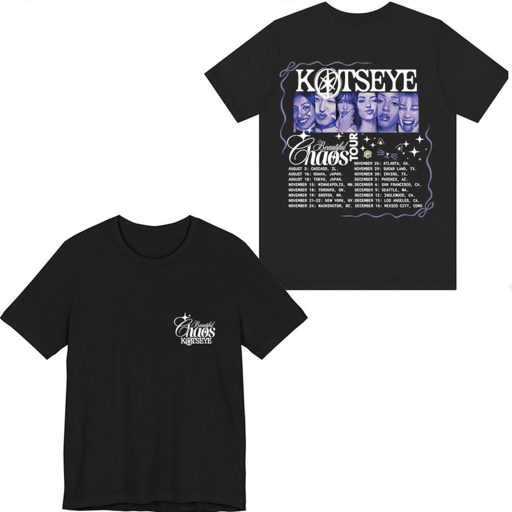 เสื้อยืด Katseye Merch Beautiful Chaos Tour 2025