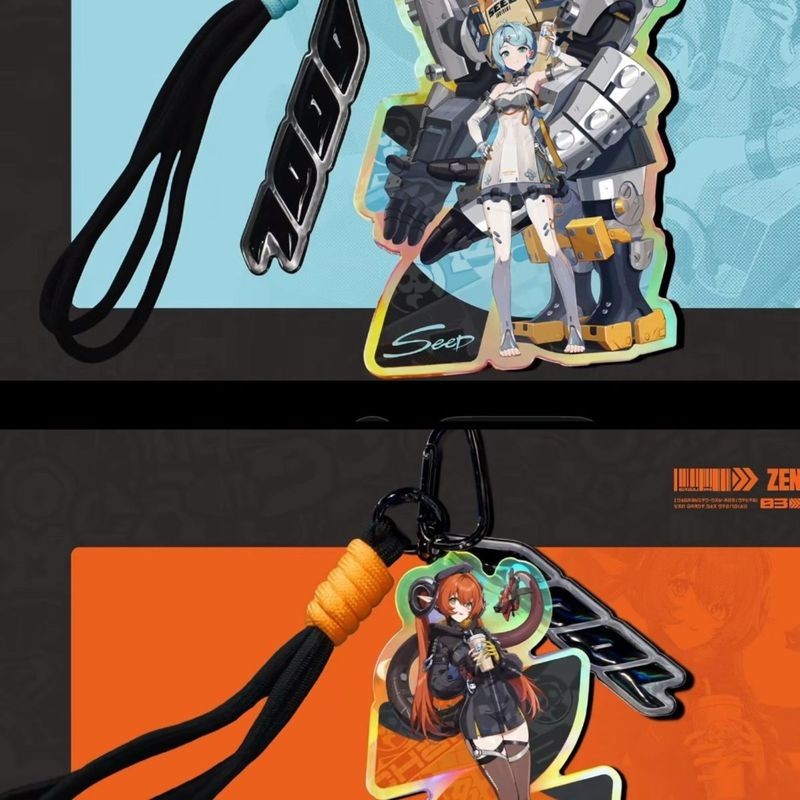ChaPanda x Zenless Zone Zero อย่างเป็นทางการแท้ Sid & Orpheus Limited-Edition Badge Charm & Holographic Ticket ของขวัญสะสม BVH3 - รูปที่ 4