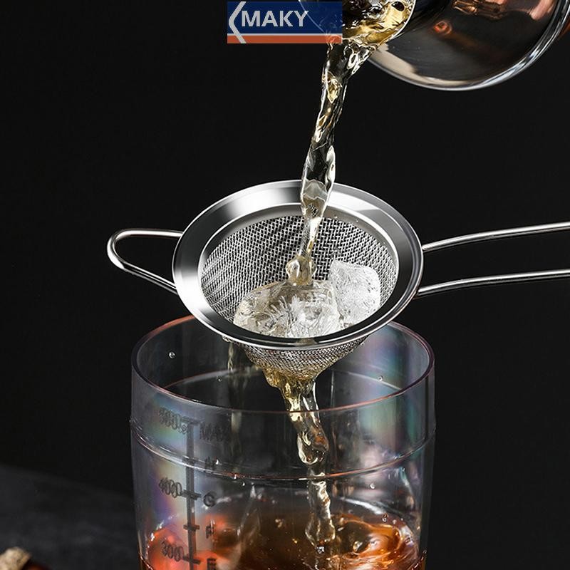 Newwellknowngrace Fine Mesh Stainless Steel Conical Strainer Cocktail Bar Strainer Cone Filter TH