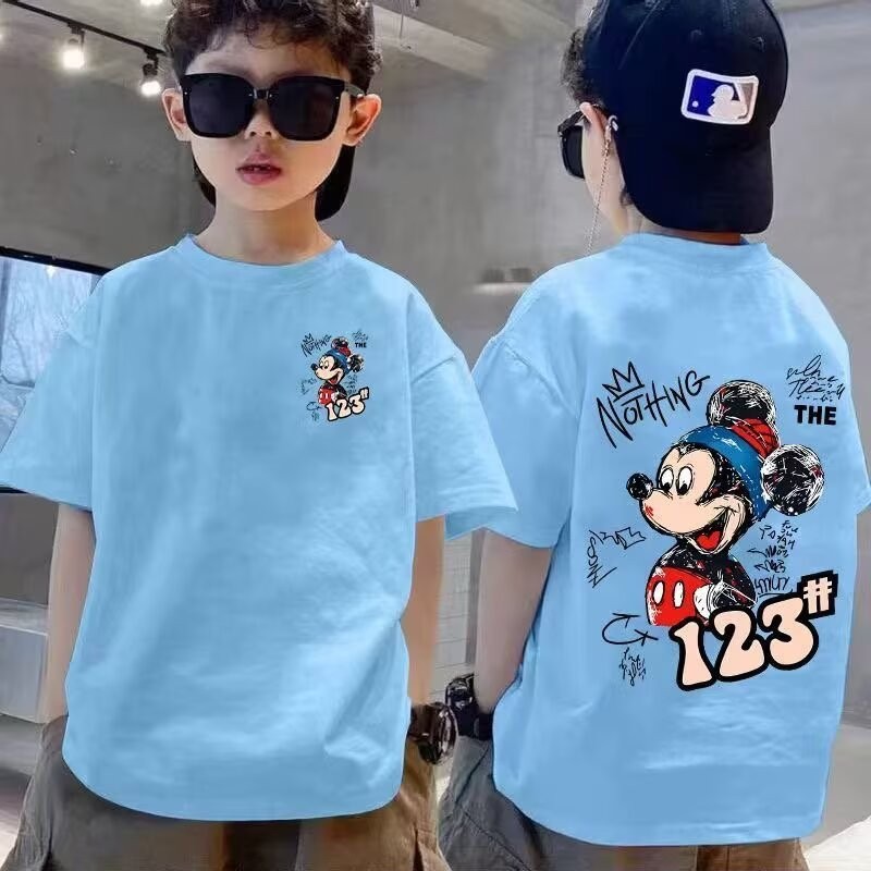 COD 2025 Boys' Summer T-Shirt 2025 New Short Sleeve Summer Sports Big Kids Stylish Cool Boys Trendy 