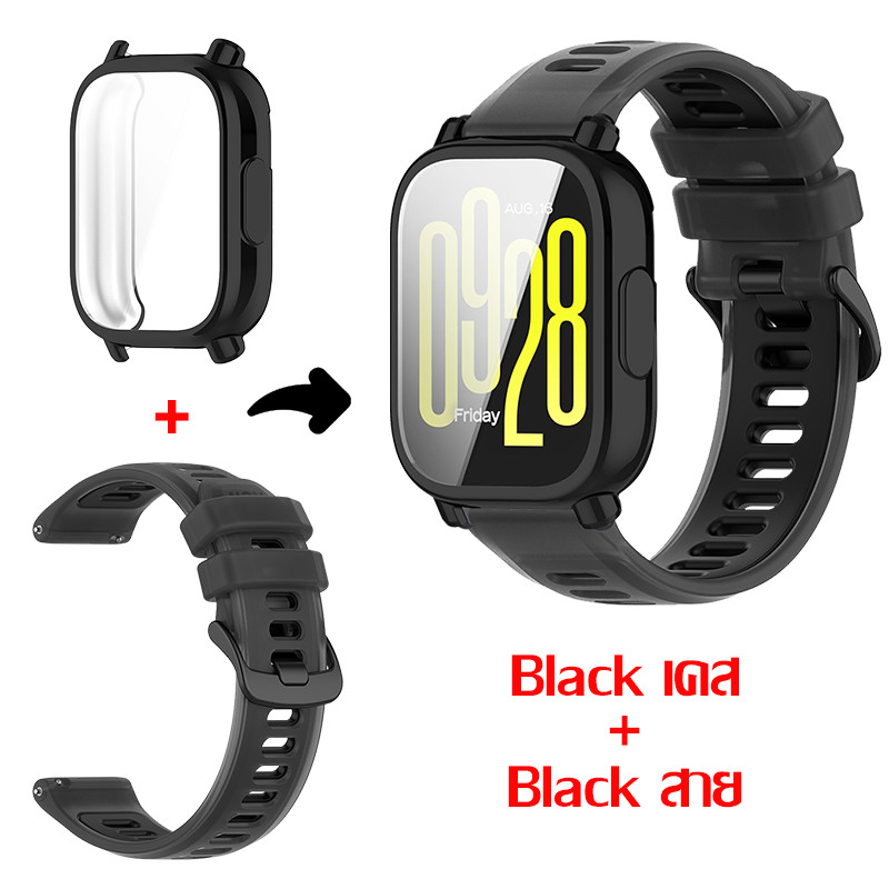 【สาย+เคส】สายรัดซิลิโคนเคส TPU สำหรับ Redmi Watch 5 Lite / 5 Active สมาร์ทวอทช์ สายรัดข้อมือแบบสปอร์ต - รูปที่ 7