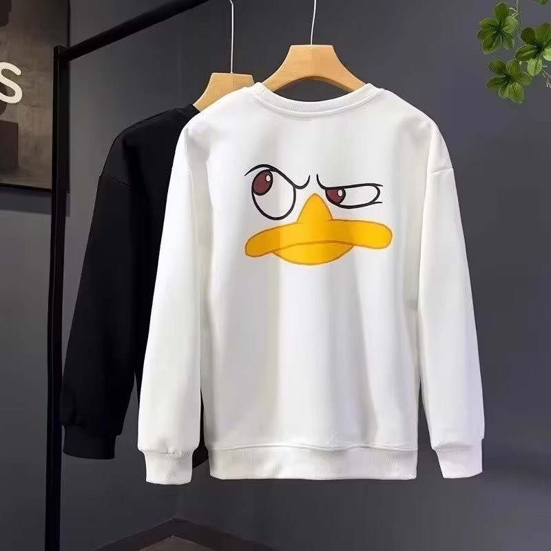 COD 2025 National Trend Round Neck Fleece Sweatshirt for Men, Autumn and Winter New Style, Quirky Du