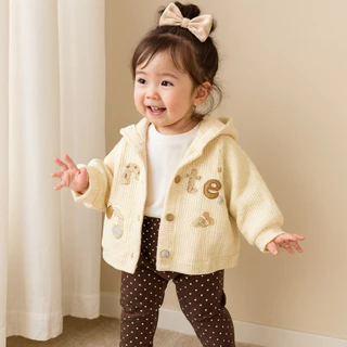 Dolemi Baby เสื้อกันหนาว สำหรับเด็กผู้หญิง มีฮู้ด แขนยาว สไตล์เกาหลี คาร์ดิแกน เหมาะสำหรับเด็กอายุ 1-12 ปี น่ารัก