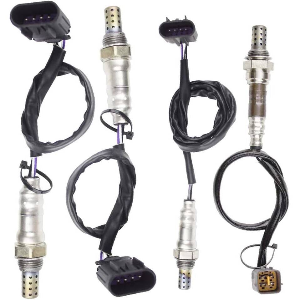 4PCS ออกซิเจน O2 Sensor 1 & 2 สําหรับ 2007 2008 2009 Hyundai Santa Fe 3.3L ต้นน้ํา + Downstream