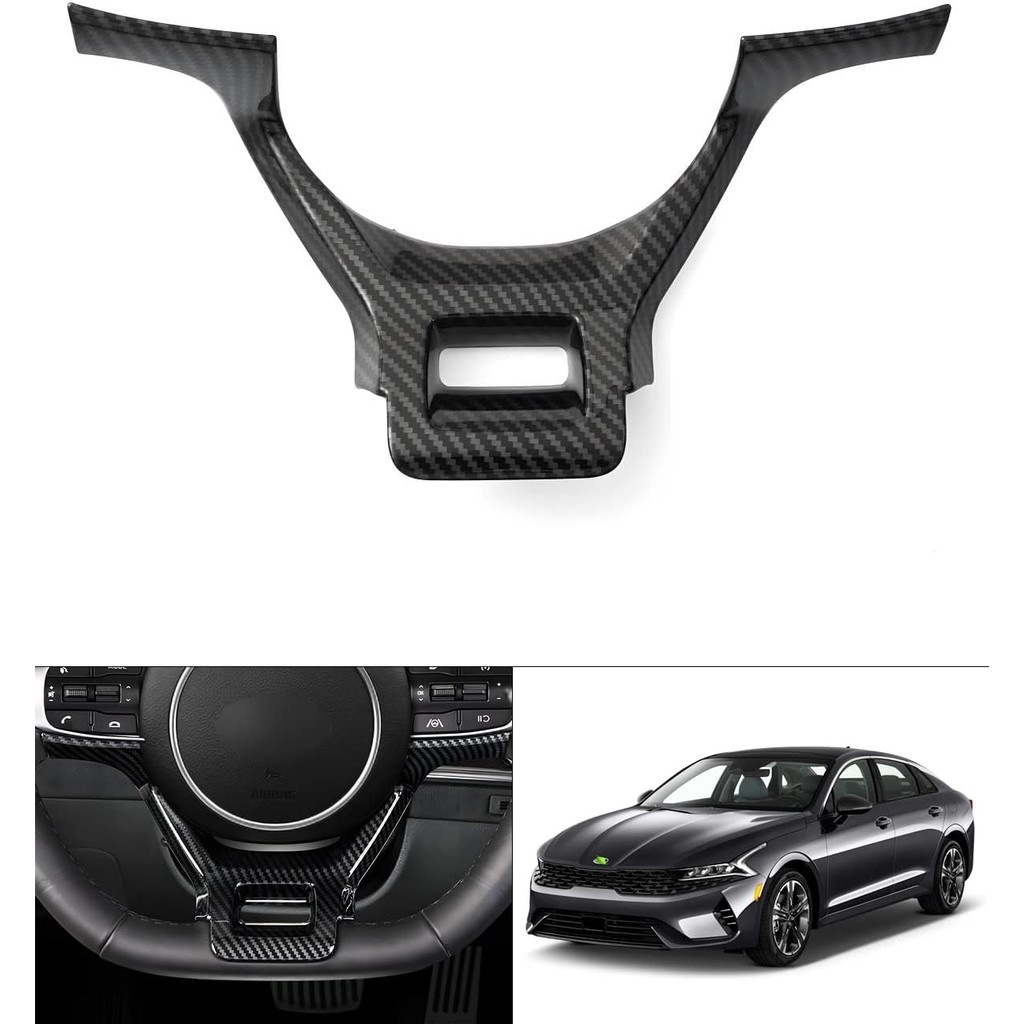 Karltys พวงมาลัยสําหรับ 2021-2024 2025 Kia K5 GT/GT Line อุปกรณ์เสริมคาร์บอนไฟเบอร์พวงมาลัยตกแต่งภาย
