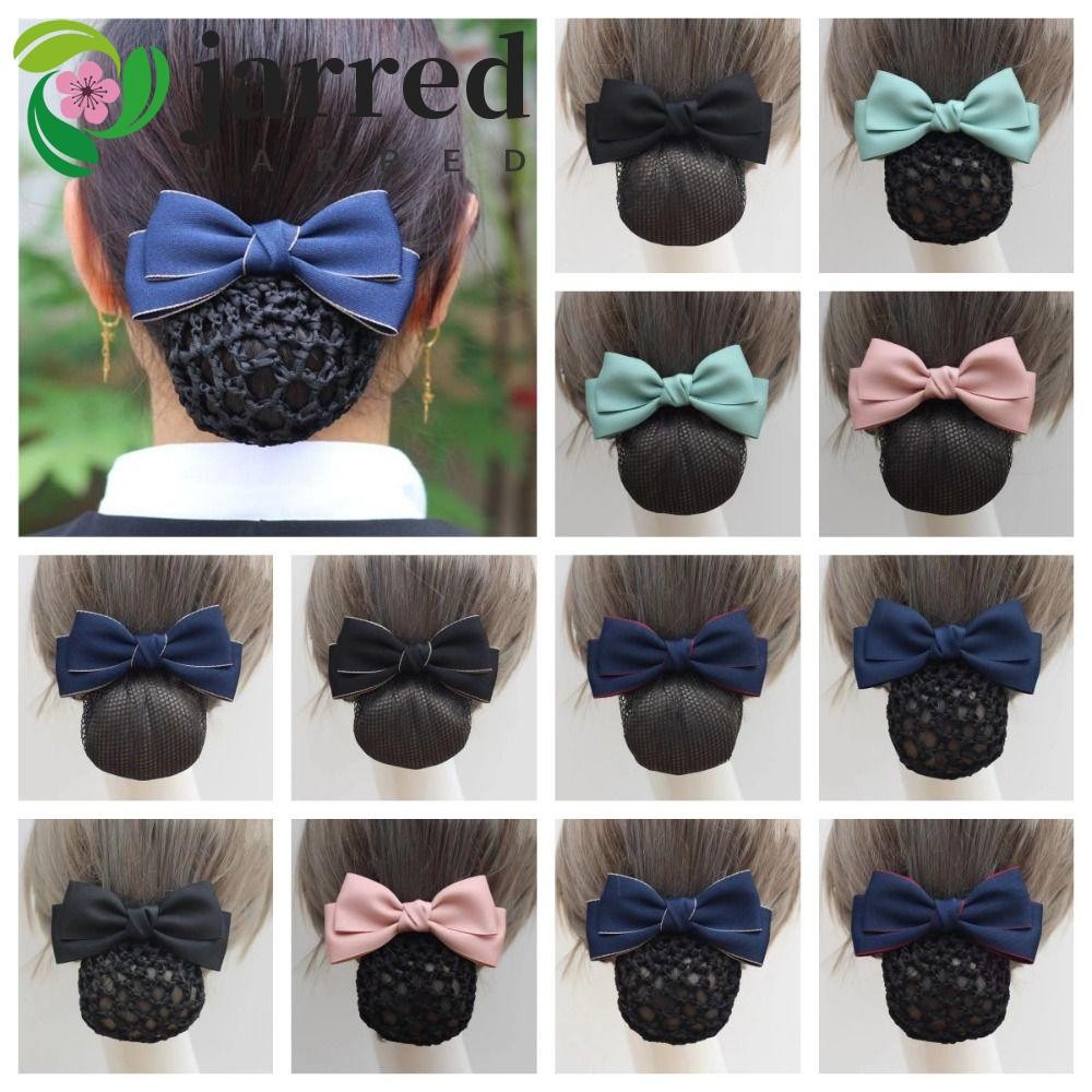 JARRED Bowknot Spring Clip, Ribbon Korean Style Bun Snood, Sweet Hairpin Hair Accessories Headwear H