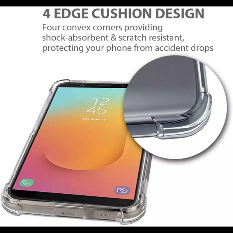 Samsung Galaxy A6+ A6 Plus J8 2018 SM-A605 คริสตัลใส 4 มุมกันกระแทก Soft Jelly เคสโทรศัพท์ฝาหลังกันชนโปร่งใส - รูปที่ 5