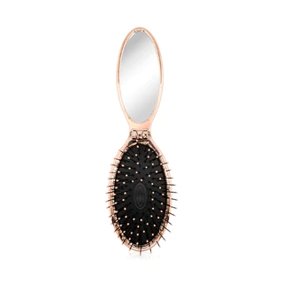 Wet Brush Pop And Go Electroplate Light Pink 1pc หวีแปรงวงรี สามารถพับเก็บได้.
