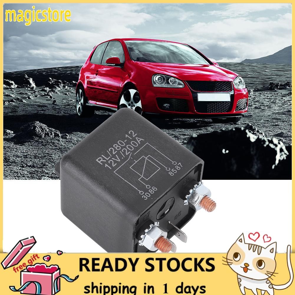 Macospice Macospice-th WM686 รถเริ่มต้นรีเลย์ 12V 4 พินเปิด/ปิดงานหนัก RL180 200A
