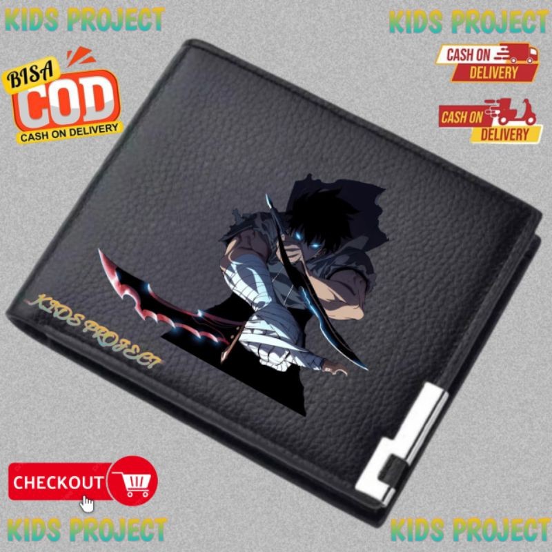 CUSTOM ANIME SOLO CHILDRENS FOLDING WALLET LEVELING SUNG JINWOO CHARACTER