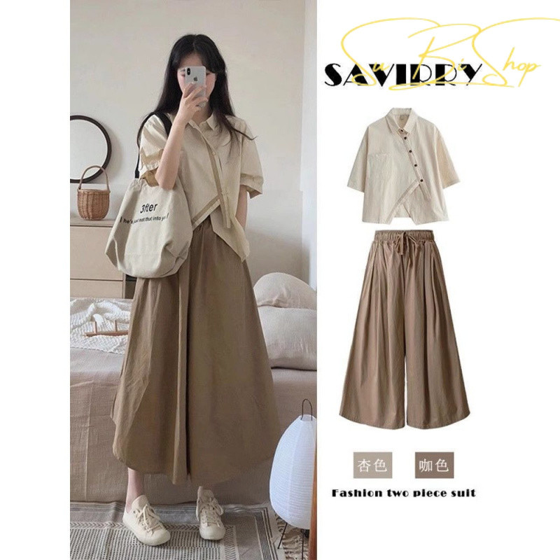 {Subi-Oder}ชุดฤดูร้อนของผู้หญิงสําหรับคนอ้วนพร้อมกระโปรงหลวมและกางเกงใส่สบาย