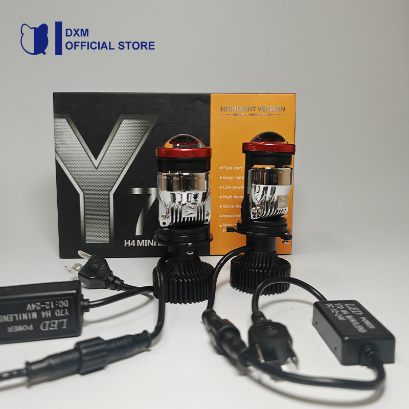 BRUSTYX Original Y7D รถยนต์และรถจักรยานยนต์ไฟ Led H4 Mini PJECTOR PROJIE Y7D SUPER BRIGHT 50 วัตต์/พ
