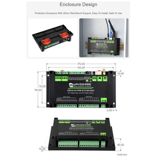 ESP32-S3-POE-ETH-8DI-8DO WAVESHARE บอร์ด Industrial ESP32-S3 Control Board With 8-Channel Digital Input & Output, Bui...