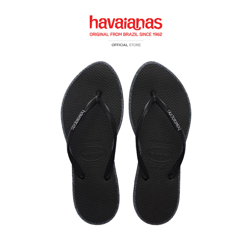 HAVAIANAS รองเท้าแตะ Slim Point Glitter Flip Flops BLACK 415015710693F_F5BKXX