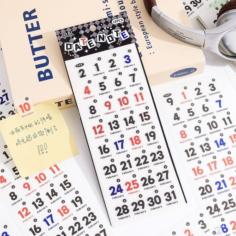 Note Sticker Handbook Material Sticker Sticker 365 Day Handbook Date Cut Film E18 Cross-Border Daily