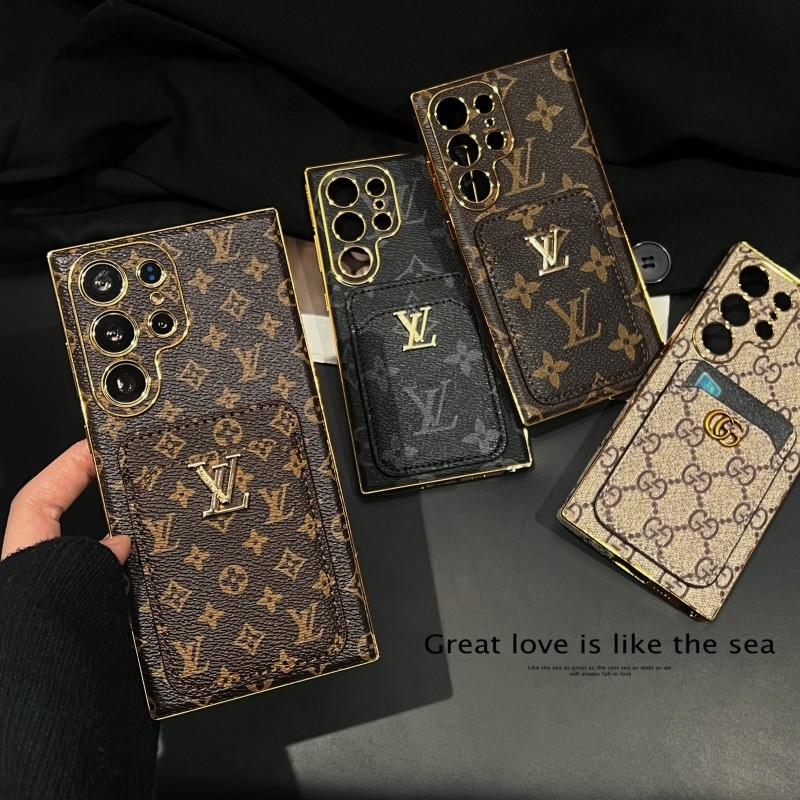 SAMSUNG เคสโทรศัพท์ใส่การ์ดสําหรับ Samsung S25, S24, S23, S22, S25 Plus, S24 Plus, S23 Plus, S22 Plus ฝาครอบป้องกัน