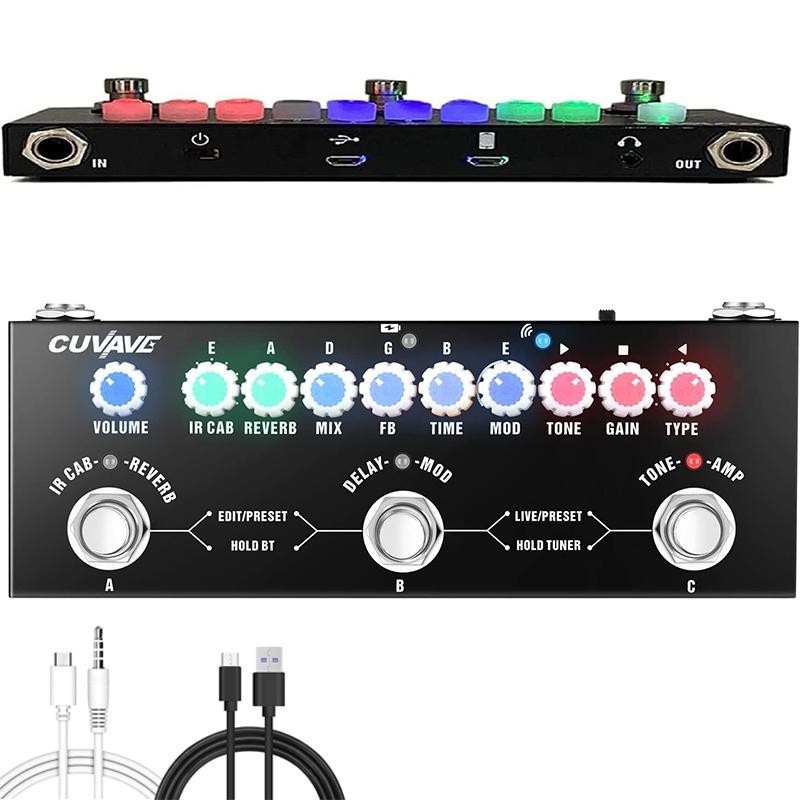 Cuvave Cube Baby Multiple Effects Guitar Pedal - Delay, Reverb, Phaser, และ Chorus