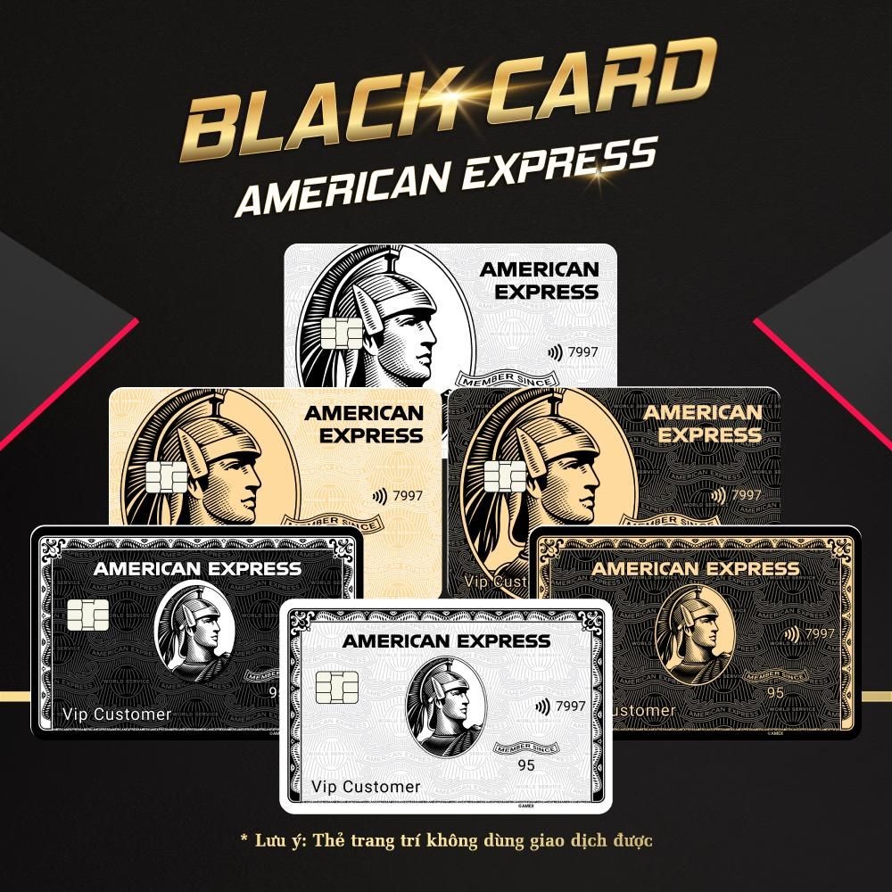 [การ์ดสีดํา] การ์ด American Express Black Card ที่ทรงพลัง - พิมพ์ชื่อตามคําขอ - จัดส่งด่วน