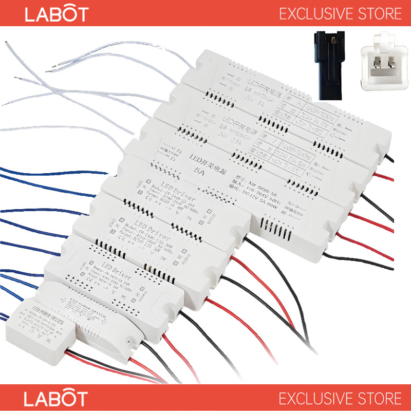 LABOT LED Driver Power Transformer Ballast Ultra-thin Terminal หญิง 12V 24V 6W 12W 18W 24W 36W 48W 6
