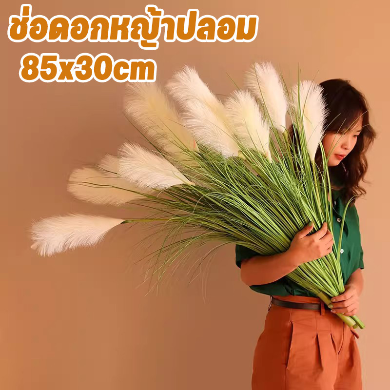 ช่อดอกหญ้าปลอม 5 สาขา สีเขียว สําหรับตกแต่งงานแต่งงาน วันวาเลนไทน์ สําหรับตกแต่งบ้าน