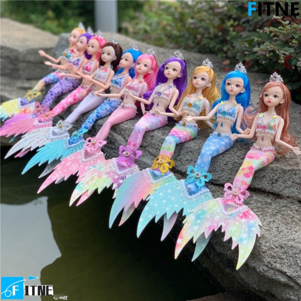 FITNE Bjd ตุ๊กตานางเงือกของเล่น, BJD Mermaid Joint Movable Bjd เจ้าหญิงเงือกตุ๊กตา,ตุ๊กตาคอสเพลย์เสื