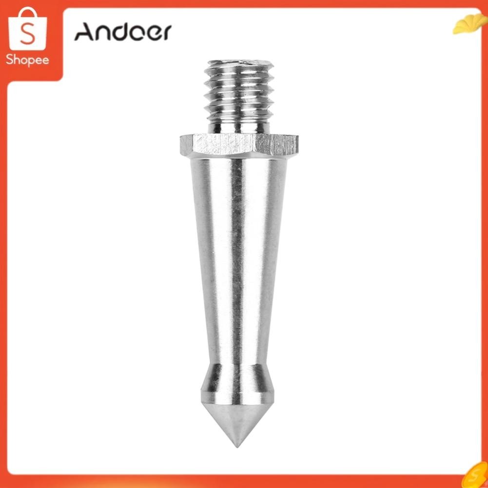 Andoer Andoer อุปกรณ์เสริมสำหรับกล้อง Spikes สแตนเลสชาย 3/8 อะแดปเตอร์สกรูสำหรับขาตั้งกล้อง Monopods