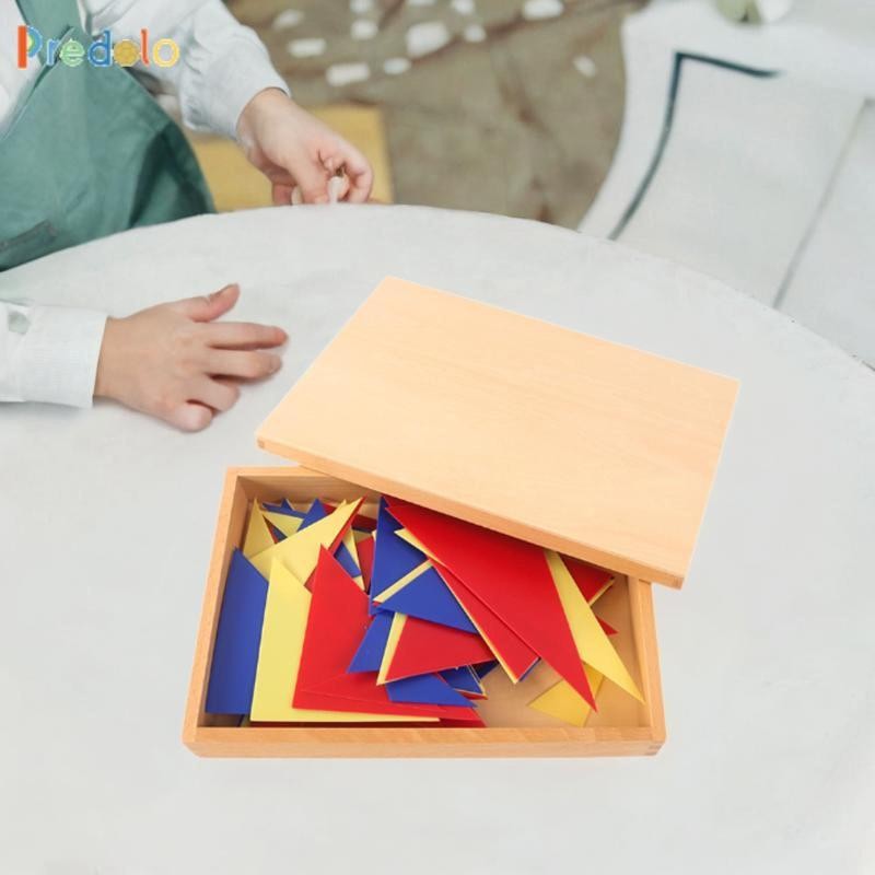 Predolo Montessori Grammar Learning Material Adjective Game Portable with Box Grammar