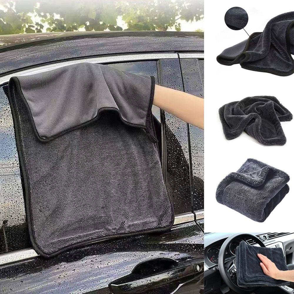 ผ้าเช็ดรถ ผ้าซับน้ำ Extra Dry ปาดทีเดียวแห้ง หนานุ่ม ไม่เป็นรอยขนแมว 1200 GSM ซับน้ำ 2 ด้าน (XX095)