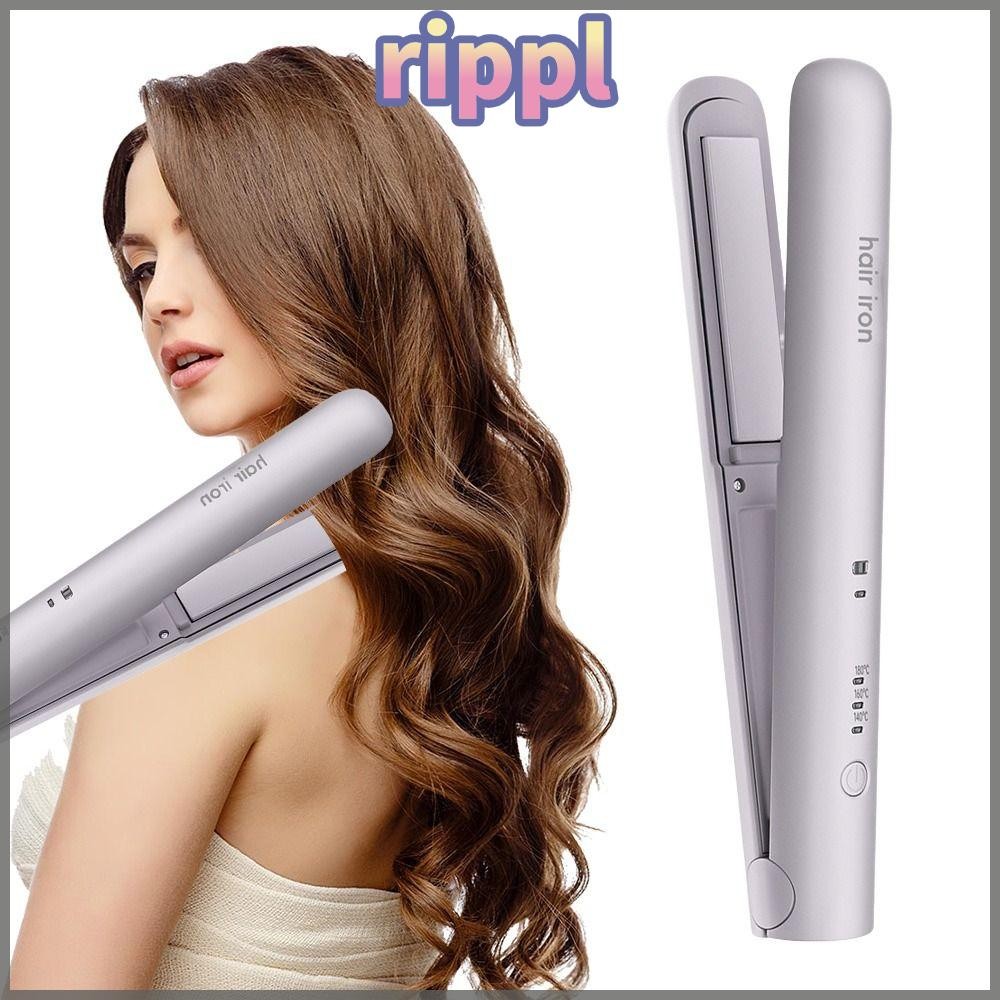 RIPPL ยืดผม,ไร้สายปรับปรุงเครื่องม้วนผม Frizzy,ความร้อนอย่างรวดเร็ว 2in1 Mini Bangs Straightener สําหรับหอพักนักเรียน