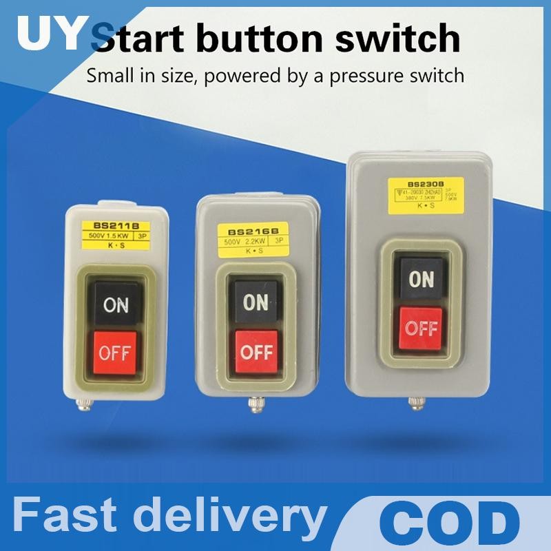 ปุ่มสตาร์ท AC380V สามเฟส BS211B BS216B BS230B Motor Control Start Stop