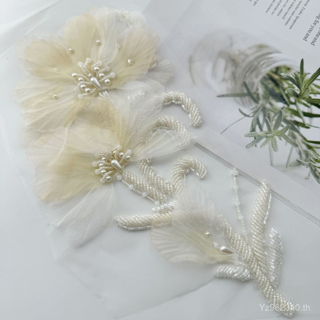 Coat ตกแต่งคริสตัลสำหรับชุดแต่งงาน DIY เอวและคอ ฤดูใบไม้ร่วงและฤดูหนาว สีเบจ A103 CRD8