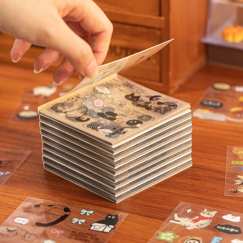 20 แผ่น 500 + ชิ้นแมวสติกเกอร์หนังสือแมวน่ารักสติกเกอร์สําหรับ DIY ตกแต่ง Journaling Planners แล็ปท็อป Scrapbooking ผู้ใหญ่ & เด็ก