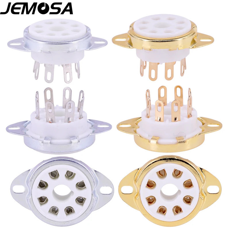 K8A 8Pin ซ็อกเก็ตเซรามิควาล์ว Bsae สําหรับ KT88 6V6 6L6 EL34 5AR4 GZ34 5U4G 6J7 6SJ7 5881 6SL7 6SN7 